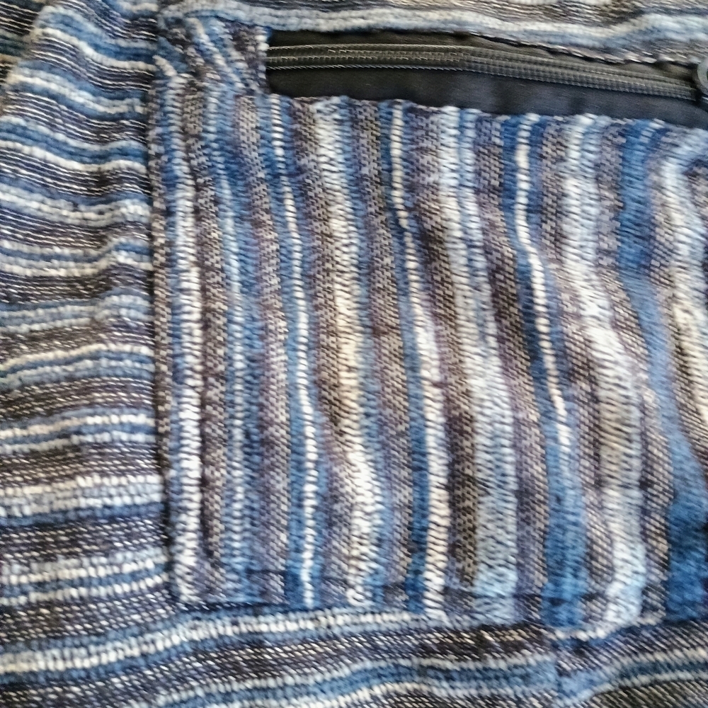 Striped Blue Shoulder Bag - Picture 3 of 8